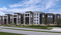 rendering of apartment building on 6333 University Ave
